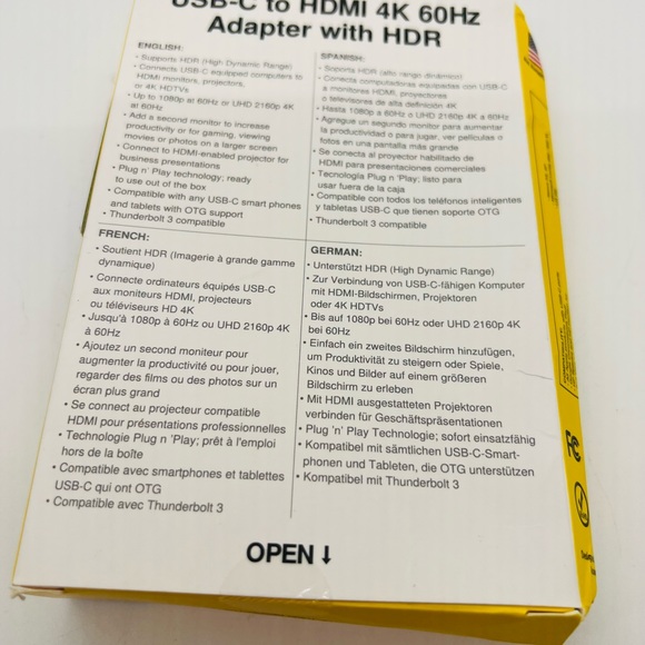 NWT eZQuest USB-C to HDMI 4K 60Hz Adapter with HDR - Picture 5 of 9